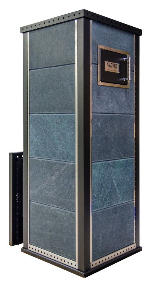 Дровяная печь для бани Klover KLV RT RV 35 S (серпентинит Италия) комплект