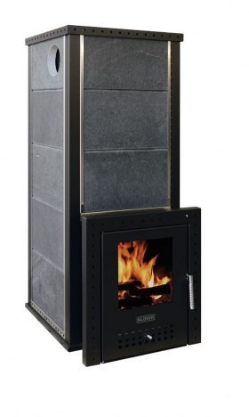 Дровяная печь для бани Klover KLV RT RV 35 S (серпентинит Италия) комплект
