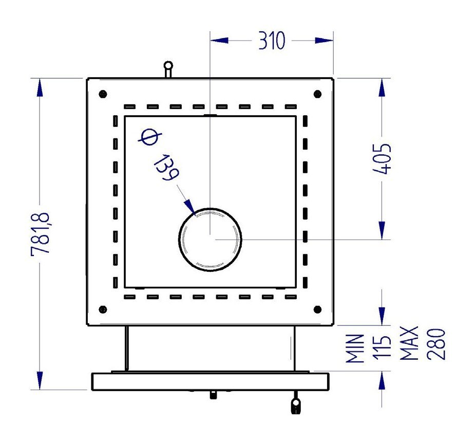 Дровяная печь для бани Klover KLV RT RV 35 S (серпентинит Италия) комплект