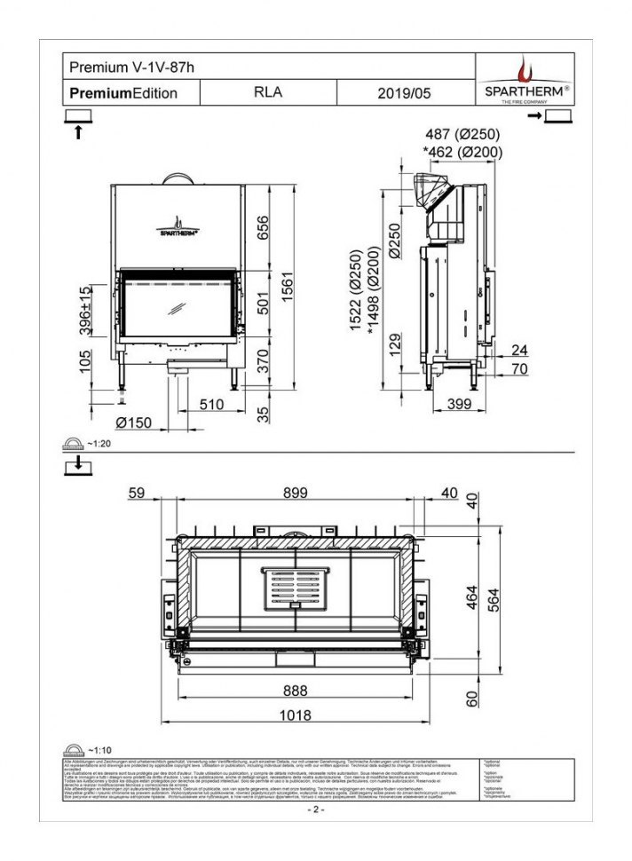 Каминная топка Spartherm Premium V-1V-87h