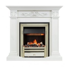 Каминокомплект Verona - Белый дуб с очагом Cavendish