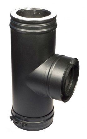 Тройник 90 градусов Schiedel Permeter 25 черный, D 130/180 мм