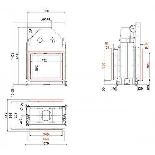 Каминная топка Brunner Stil-kamine 62/76 Tunnel
