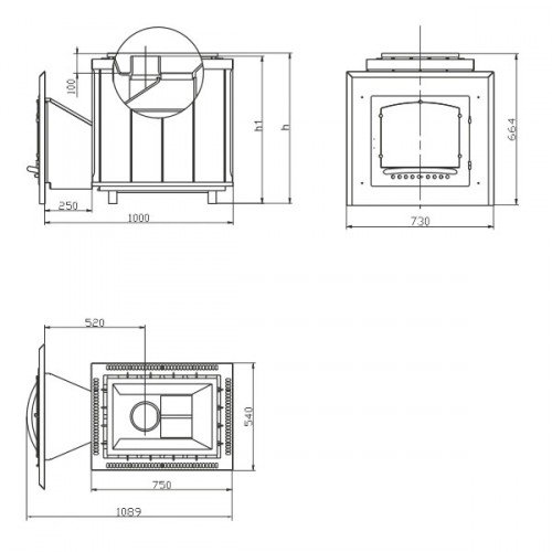 Дровяная печь ИнжКомЦентр ВВД Калита в талькохлорите