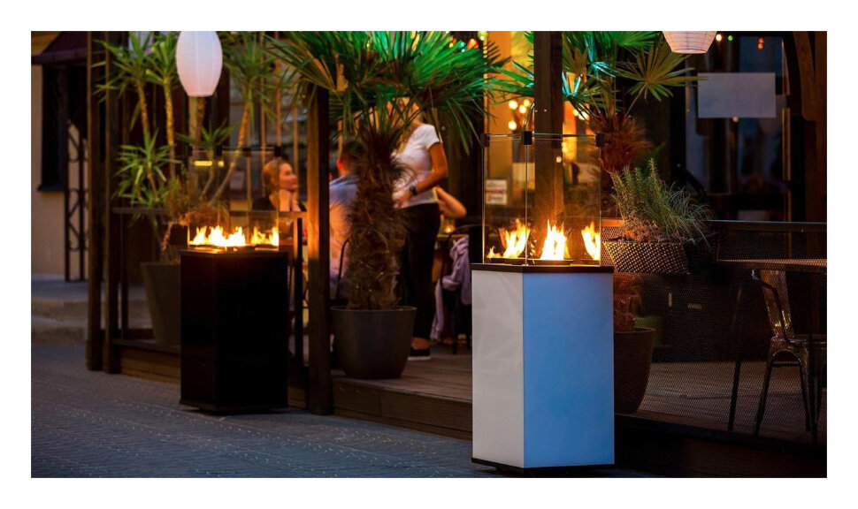 Газовый нагреватель Kratki PATIO mini, S (сталь) с пультом ДУ