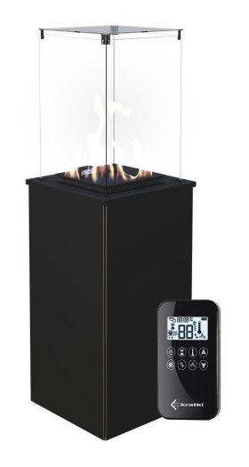 Газовый нагреватель Kratki PATIO mini, S (сталь) с пультом ДУ