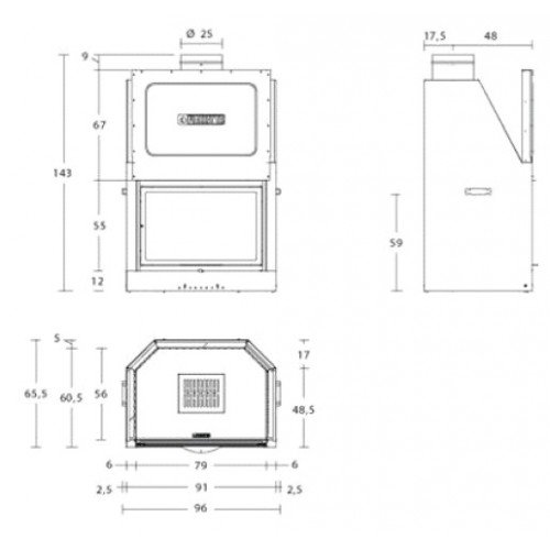 Каминная топка Piazzetta MA 261 SL