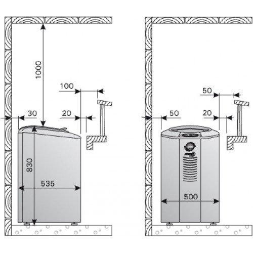 Электрическая печь для сауны Harvia Forte AF9 (встроенное управление)