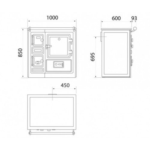 Чугунная печь отопительно-варочная Hergom Saja 8