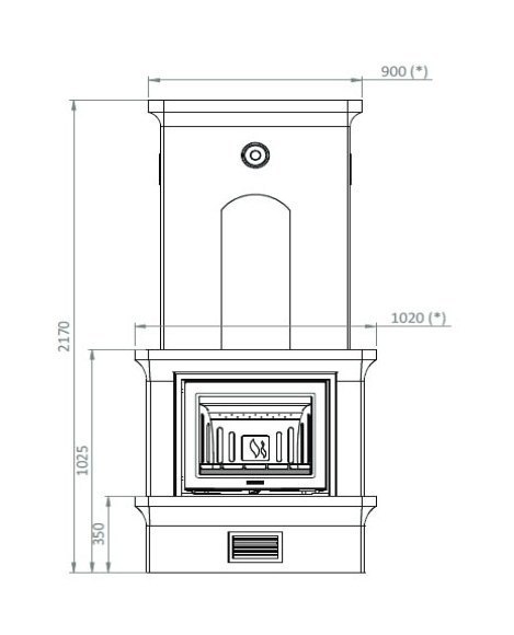 Чугунная печь камин Keddy K20, SK 2002, прист.