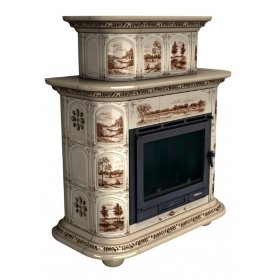 Каминная облицовка КимрПечь Прованс пристенная двухъярусная Деревня