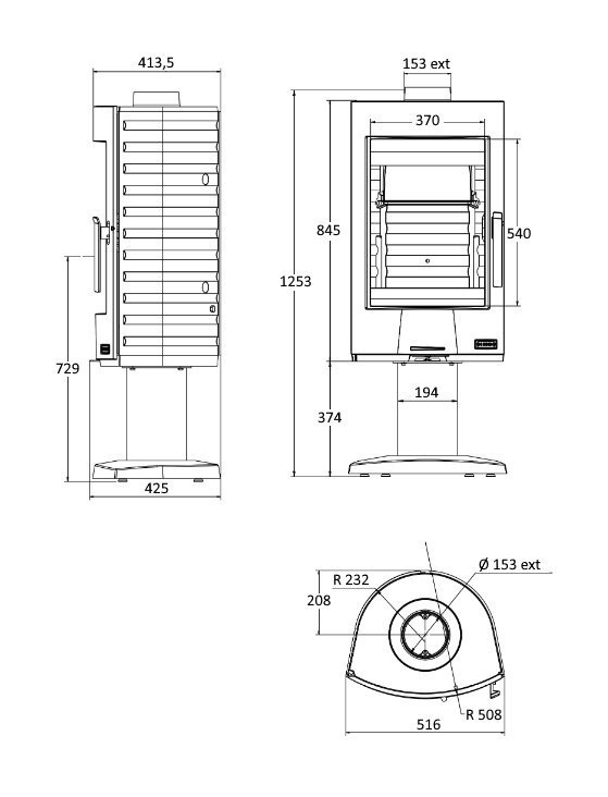 Чугунная печь камин Godin Экюир 389130 / Equirre 389130