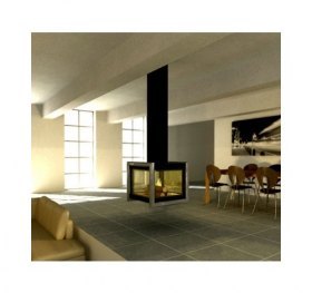 Камин OPTIO, с асимметричной серебряной рамкой, h-3.2m (Don-Bar)