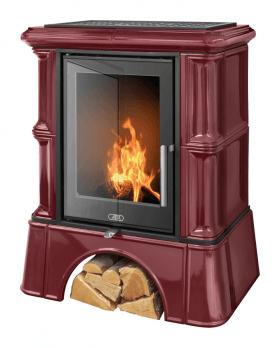 Кафельная печь-камин ABX Bavaria EXclusive, кафельный цоколь