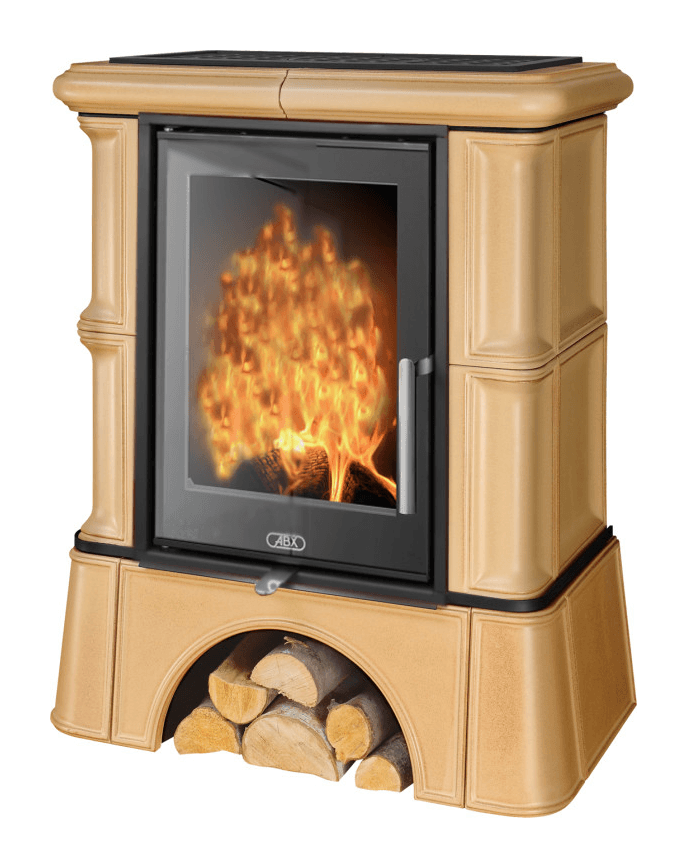 Кафельная печь-камин ABX Bavaria EXclusive, кафельный цоколь