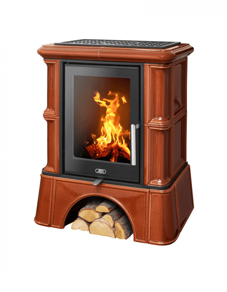 Кафельная печь-камин ABX Bavaria EXclusive, кафельный цоколь