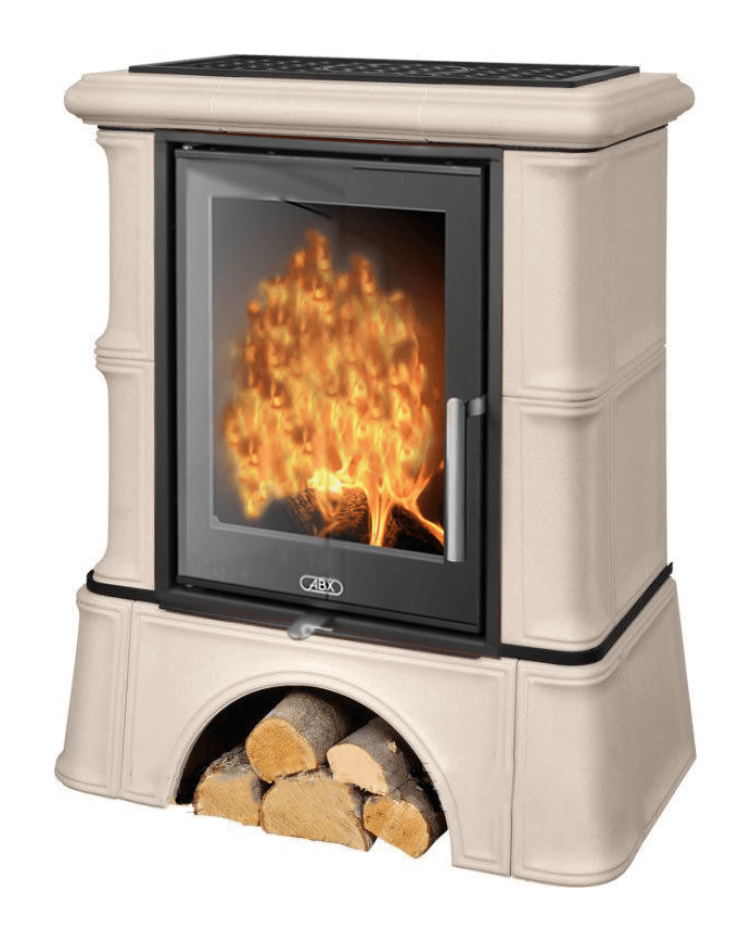 Кафельная печь-камин ABX Bavaria EXclusive, кафельный цоколь