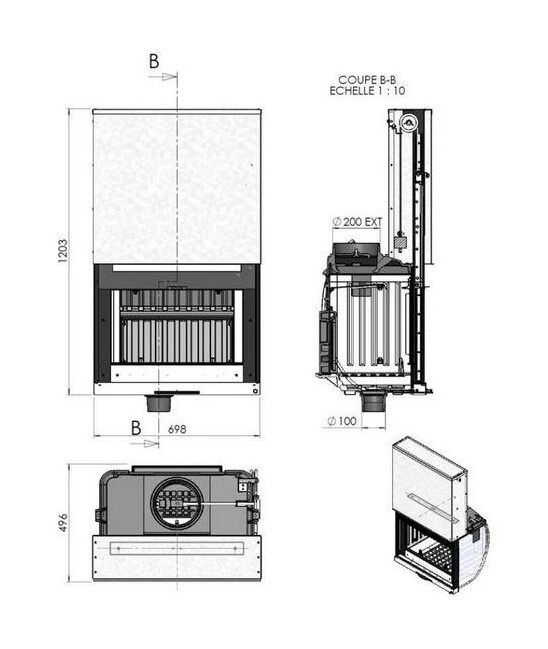 Каминная топка Chazelles F70R