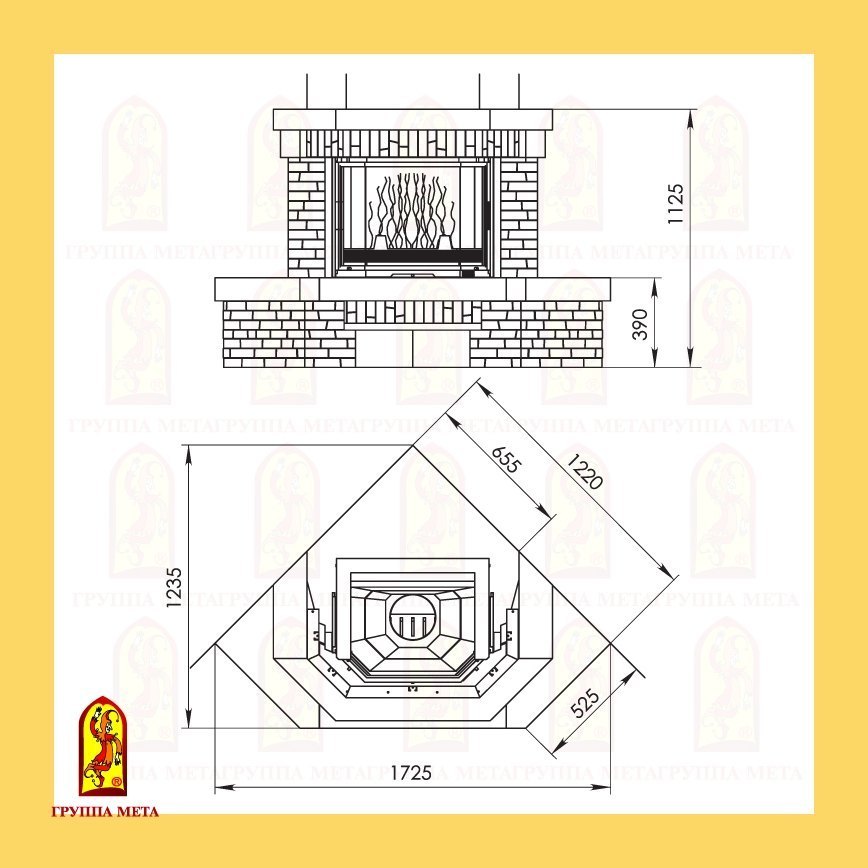 Каминная облицовка Мета АРГО 700/850