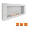 Биокамин SteelHeat WALL LONG 1200 белый (Стекло)