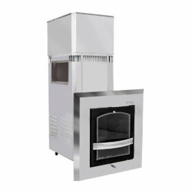 Дровяная печь для бани ВВД Сударушка М (Каменка нержавеющая сталь с баком)