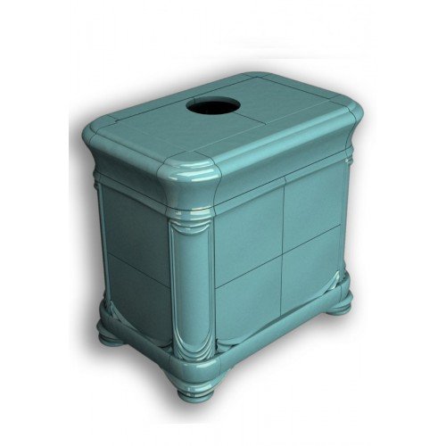 Каминная облицовка КимрПечь Модерн центральная Бирюза