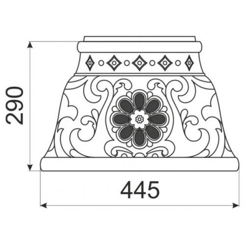 Конус КимрПечь D200 мм расписной большой с отверстиями