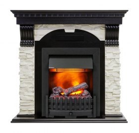 Каминокомплект Dublin - Вегне / Сланец белый с очагом Danville Black FB2