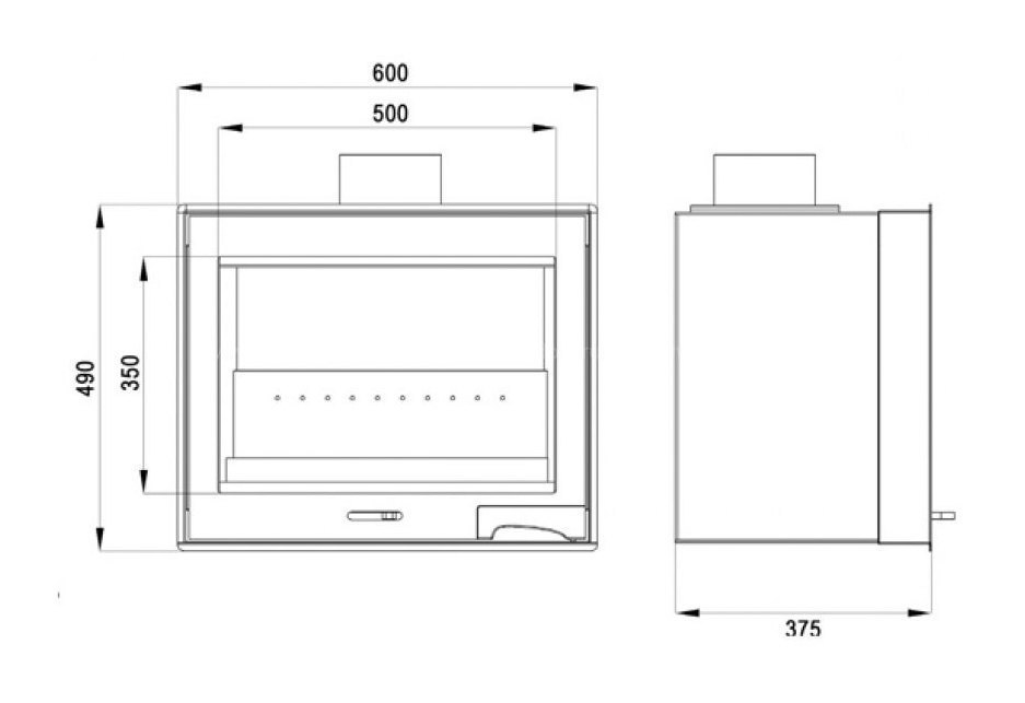 Каминная топка КимрПечь Ладья 600