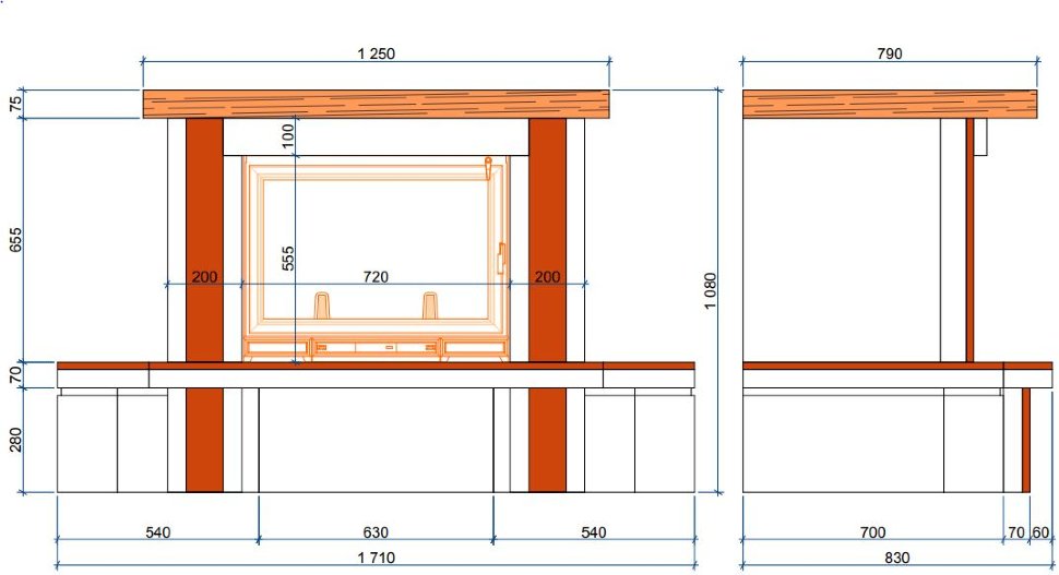 Каминная облицовка Sunhill Toscana