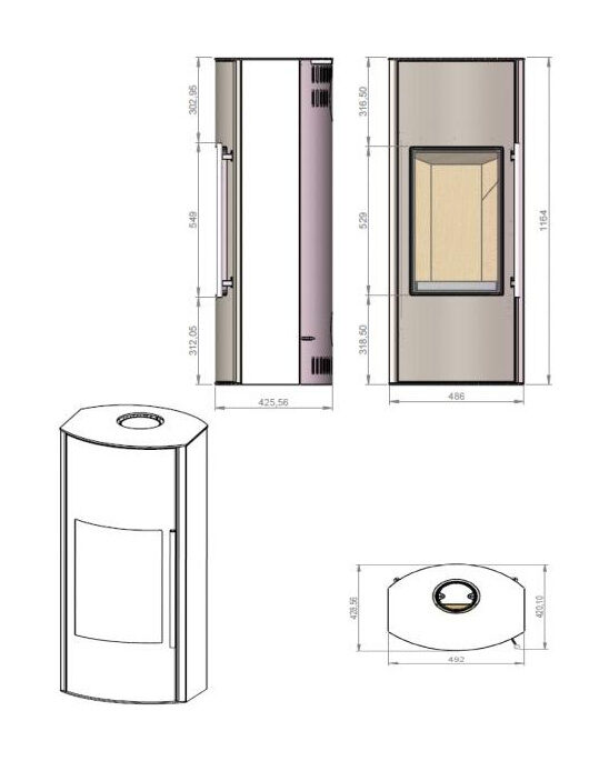 Печь-камин Ember 356