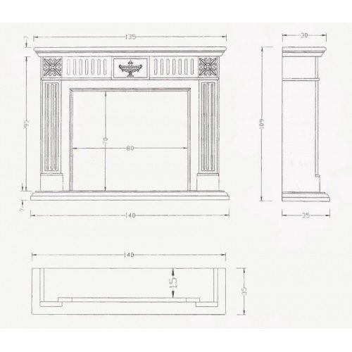 Мраморный портал для камина Argar - Isabel II