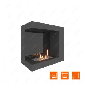 Биокамин угловой SteelHeat ONE 600 левый (Стемалит)