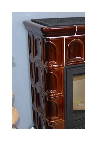 Кафельная печь-камин ABX Britania K (белый цоколь)