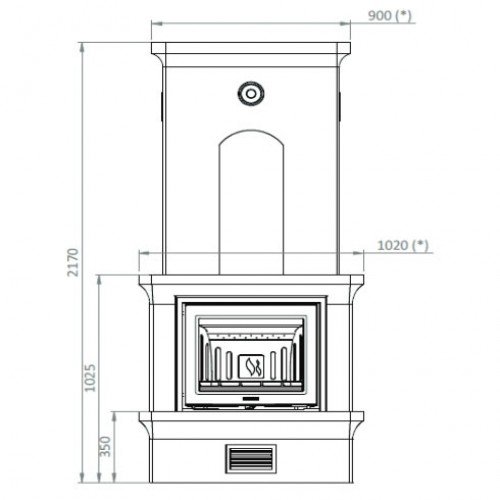 Чугунная печь камин Keddy K20, SK 2001, прист.