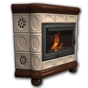 Каминная облицовка КимрПечь Медальон угловая Шоколад