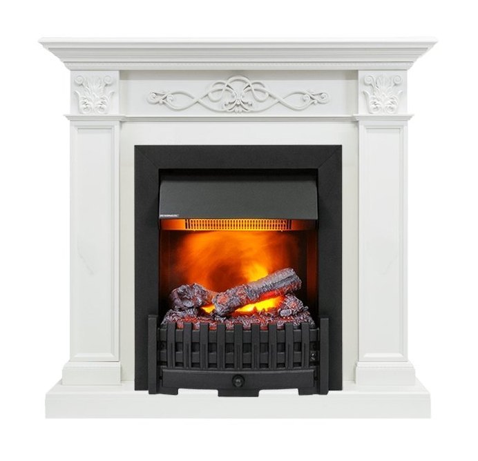 Каминокомплект Verona - Белый дуб с очагом Danville Black FB2