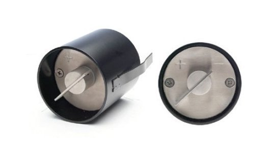 Ручка шибера круглая D65 мм углубленная D4 - Кожух черный, корпус и ручка нержавеющая сталь CB-tec