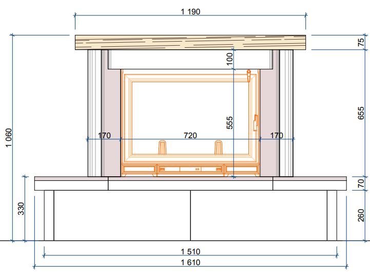 Каминная облицовка Sunhill Torino