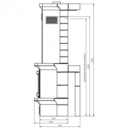 Чугунная печь камин Keddy K21, SK 2001, угл.