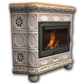 Каминная облицовка КимрПечь Медальон угловая Физалис