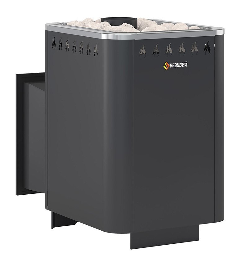 Дровяная печь для бани Везувий Русичъ АНТРАЦИТ 16 (210) 2022