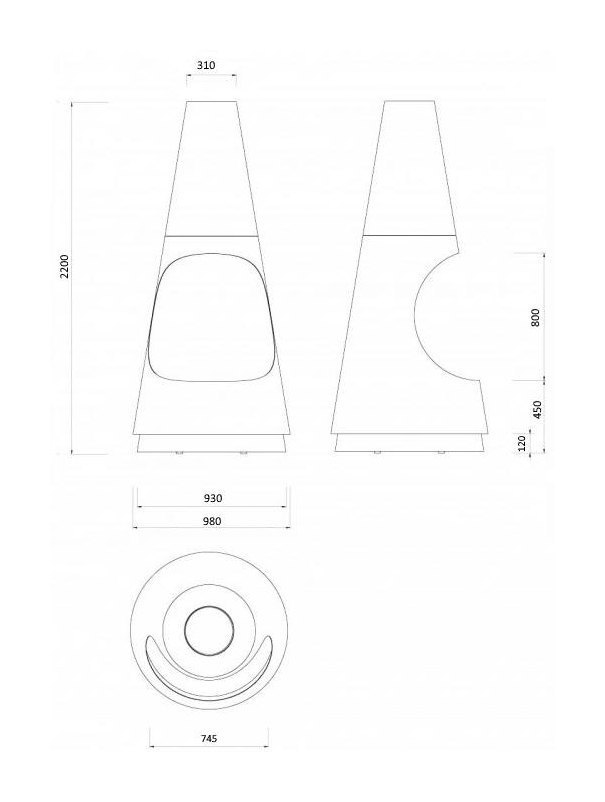 Автоматический биокамин GlammFire Архимед Эво Плюс / Archimedes (с пультом ДУ)