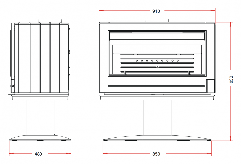 Чугунная печь камин Invicta Elton