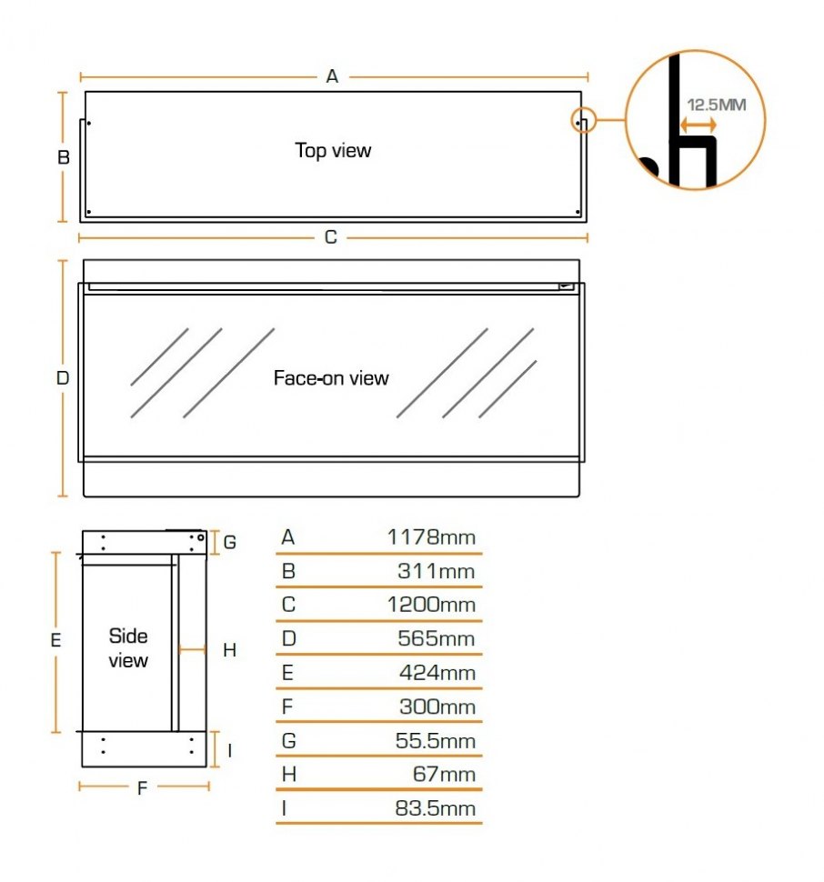 Электрокамин British Fires New Forest 1200