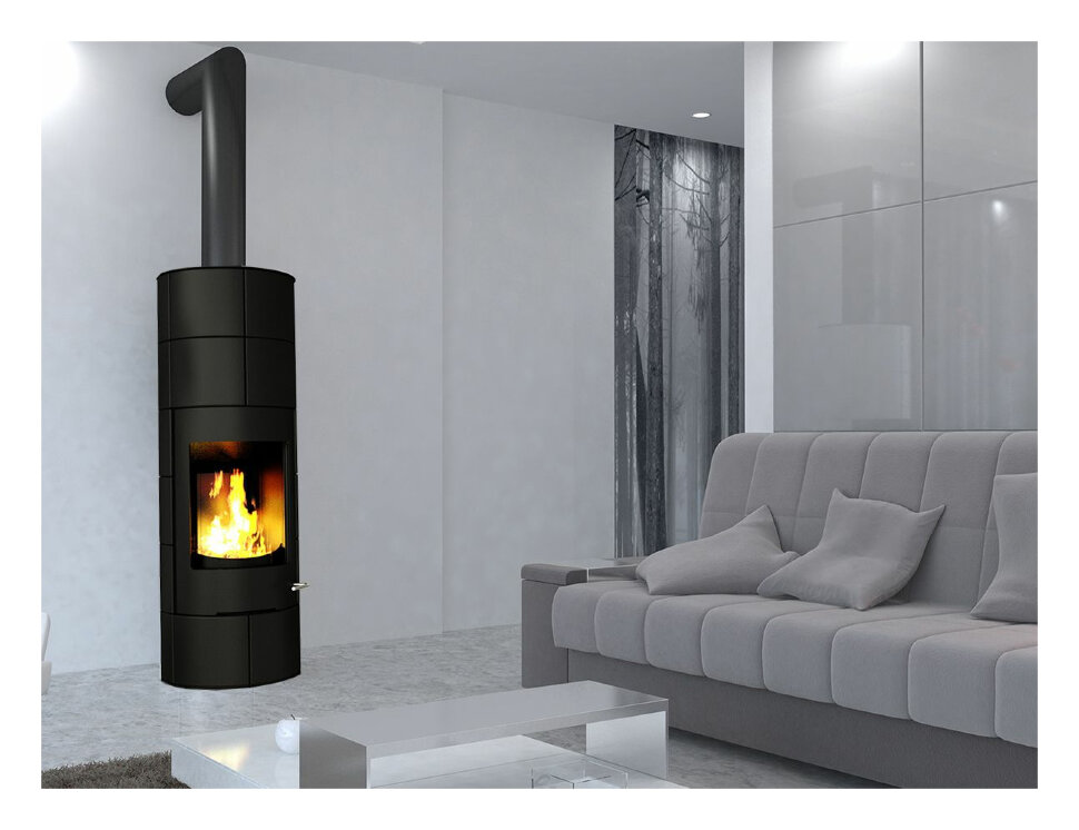 Печь-камин Ember Olja 1G (черный)