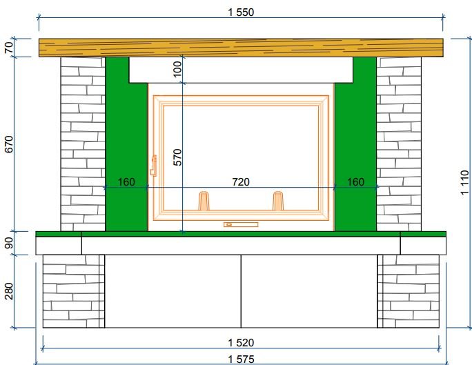 Каминная облицовка Sunhill Randan