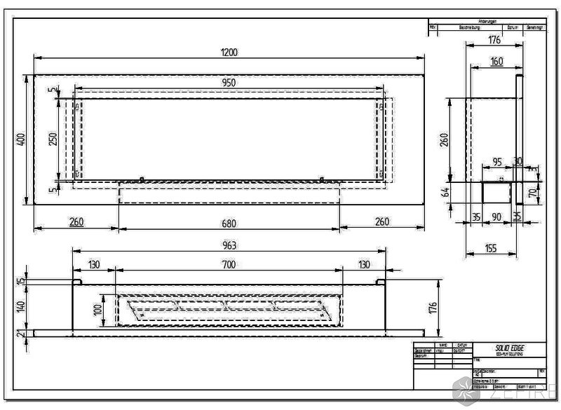 Биокамин ZeFire Elliot vertical 1200