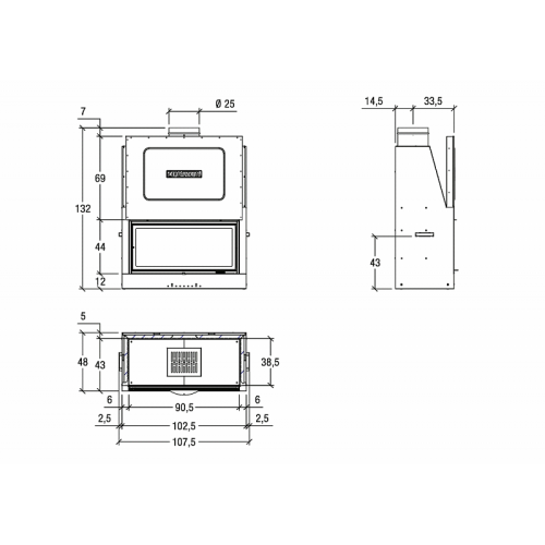 Каминная топка Piazzetta MA 263 SL