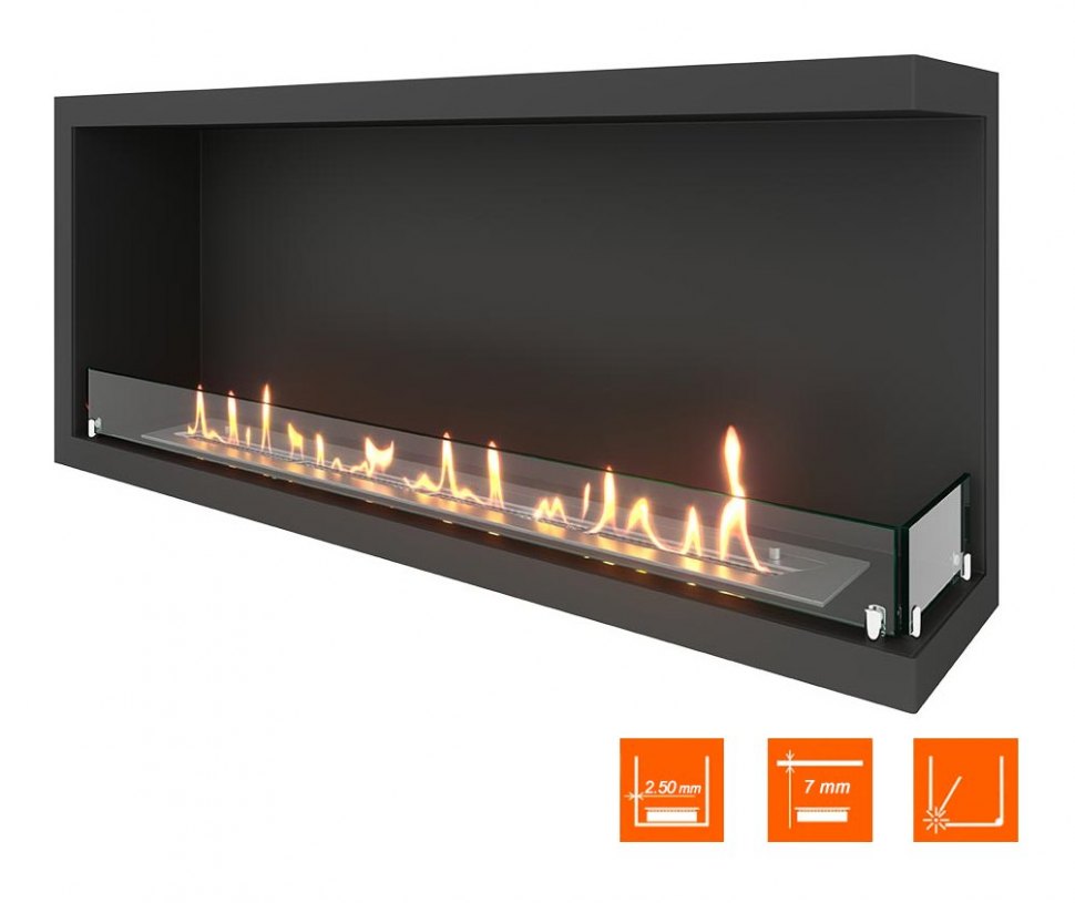 Биокамин угловой SteelHeat Leader 1100 правый (Стекло)